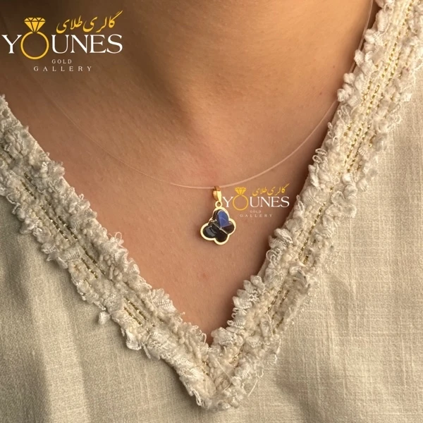 آویز طلا سواروسکی پروانه ای آمیتیست (Amethyst)